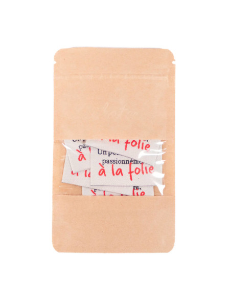 Set di 5 etichette tessute - A la folie