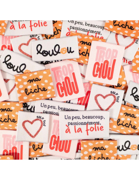 Set di 5 etichette tessute - Assortimento sweetie