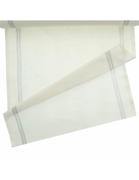 Tessuto strofinaccio cotone - Righe grigie
