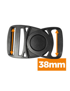Fibbia girevole per cintura 38 mm - Nero