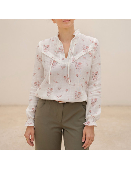 Modello di camicetta Glam con scollo a fessura - Modelli Anna Rose