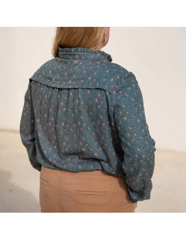 Modello di camicetta Glam con scollo a fessura - Modelli Anna Rose