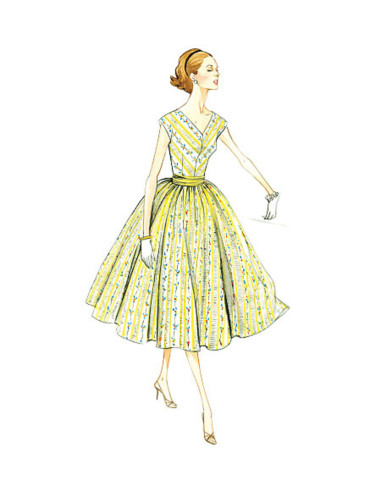 Modello di abito Vintage 1957 - Vogue 8789