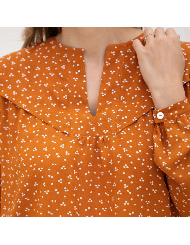 Modello di camicetta Glam con scollo a fessura - Modelli Anna Rose