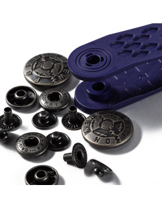 Scatola di 6 bottoni a pressione anorak Design con attrezzo 20 mm 2