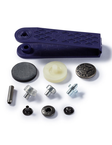 Scatola di 6 bottoni a pressione anorak Design con attrezzo 20 mm