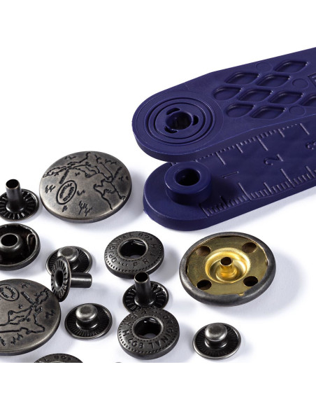 Scatola di 6 bottoni a pressione anorak Design con attrezzo 20 mm