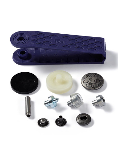 Scatola di 6 bottoni a pressione anorak Design con attrezzo 20 mm