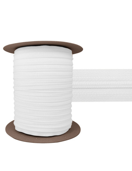 Chiusura in nylon 3 mm YKK - Bianco