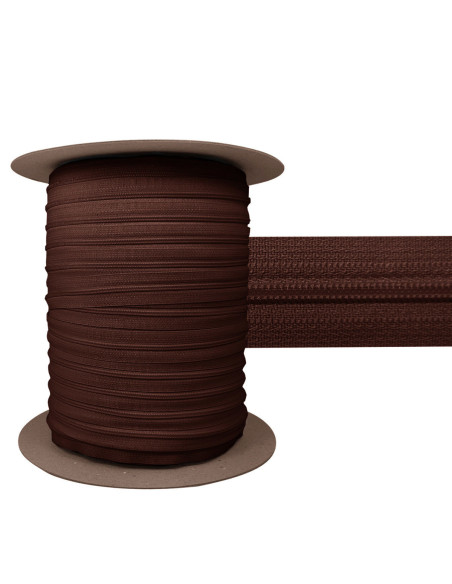 Chiusura in nylon 3 mm YKK - Cioccolato