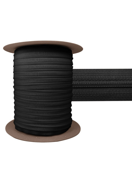 Chiusura in nylon 3 mm YKK - Nero