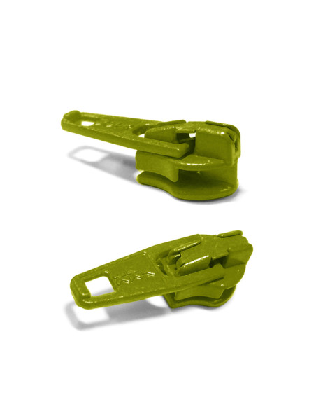Cursore per chiusura in nylon 3 mm YKK - Verde mela