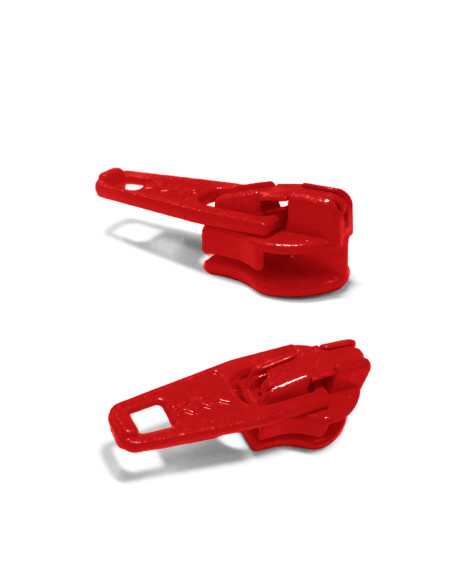 Cursore per chiusura nylon 3 mm YKK - Rosso