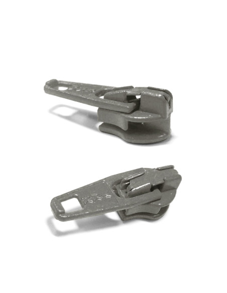 Cursore per chiusura nylon 3 mm YKK - Grigio