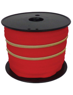 Chiusura in nylon 5 mm lurex - Rosso e oro