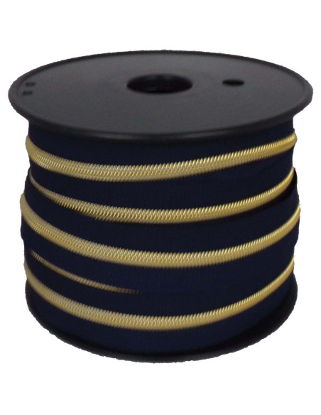Chiusura in nylon 5 mm lurex - Blu marino e oro