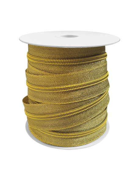 Chiusura in nylon 5 mm lurex - Oro