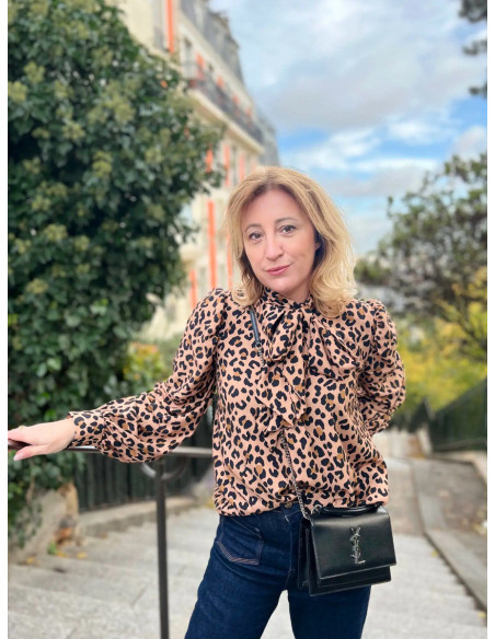 Tessuto twill di viscosa Kiara Leopardo - My Dress Made