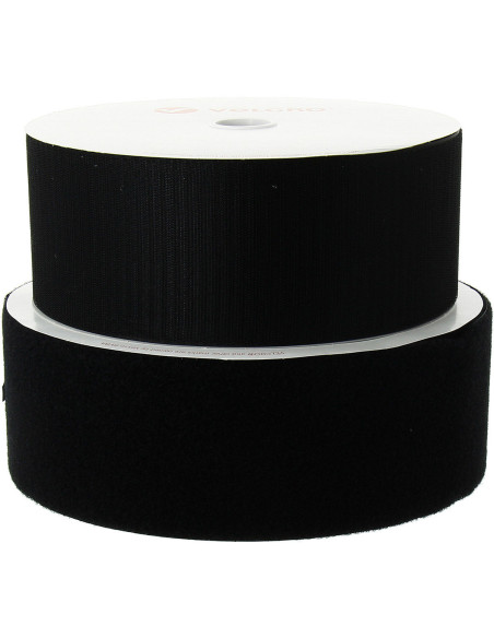 VELCRO® Brand da cucire nero 100 mm di larghezza rotolo da 25 metri