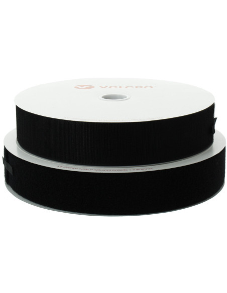 VELCRO® Brand da cucire nero 50 mm di larghezza rotolo da 25 metri