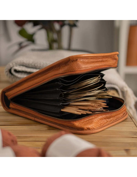 Astuccio per ferri da maglia Muud Voss - Whisky