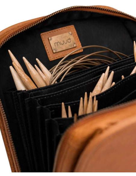 Astuccio per ferri da maglia Muud Voss - Whisky