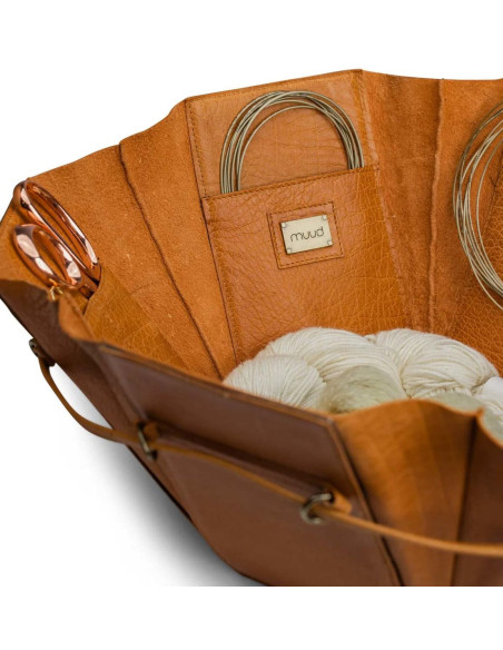 Grande scatola per cucito e lavori Muud Evita XL - Whisky