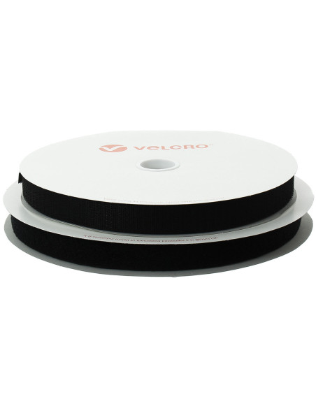 Nastro adesivo nero VELCRO® Brand, larghezza 25 mm, rotolo da 25 metri
