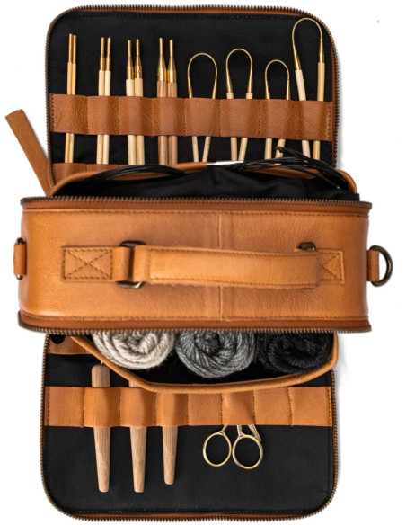 Borsa per maglieria e uncinetto Muud Lilly Crossbody - Whisky
