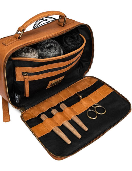 Borsa per maglieria e uncinetto Muud Lilly Crossbody - Whisky