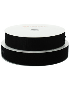 Rotolo di 25 metri di adesivo nero VELCRO® Brand largo 50 mm