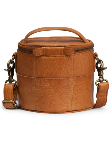 Piccola borsa per maglieria in pelle Muud Saturn Mini - Whisky