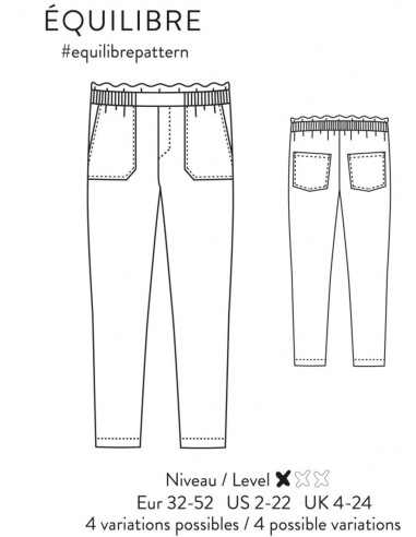 Modello di pantaloni Équilibre - Atelier Scämmit