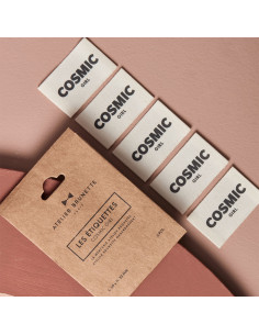 Set di 5 etichette tessute da cucire - Cosmic Girl