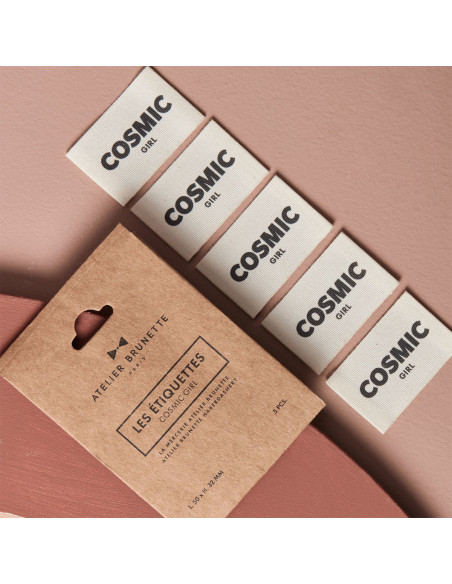 Set di 5 etichette tessute da cucire - Cosmic Girl