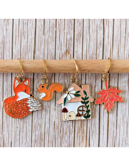 Set di 4 anelli marcapunti - Autunno