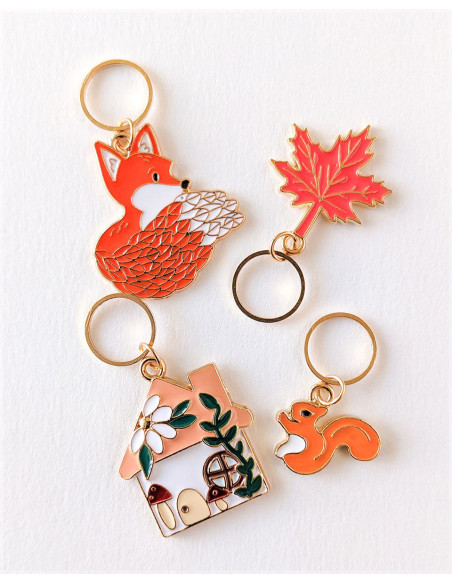 Set di 4 anelli marcapunti - Autunno