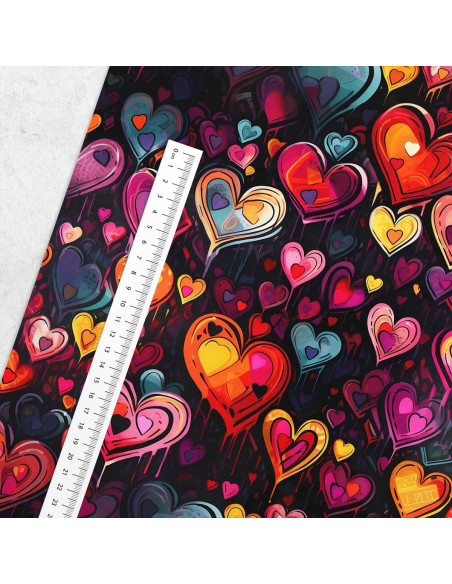 Tessuto cotone premium - Cuori in delirio