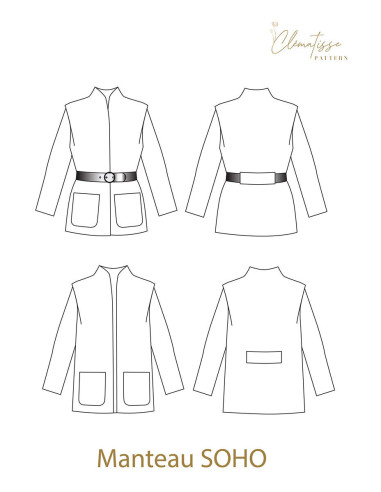 Modello di cappotto Soho - Clématisse Pattern
