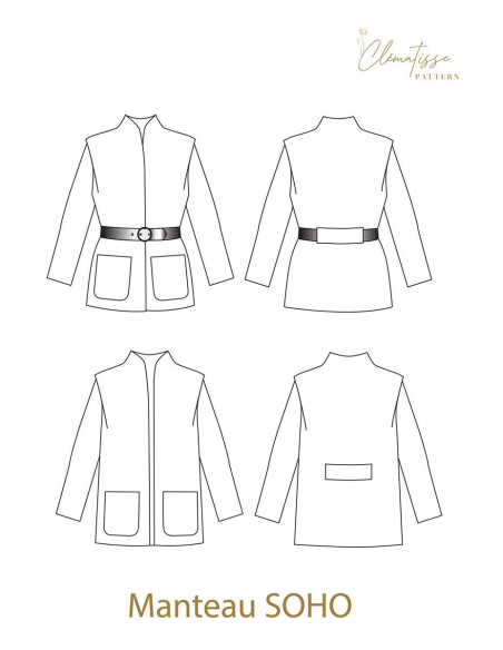 Modello di cappotto Soho - Clématisse Pattern
