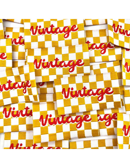 Set di 5 etichette tessute da cucire Vintage