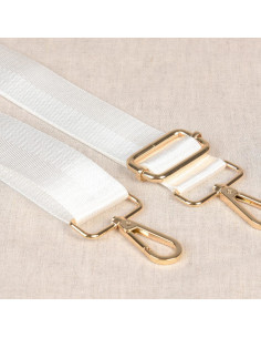 Tracolla con moschettoni - Bianco