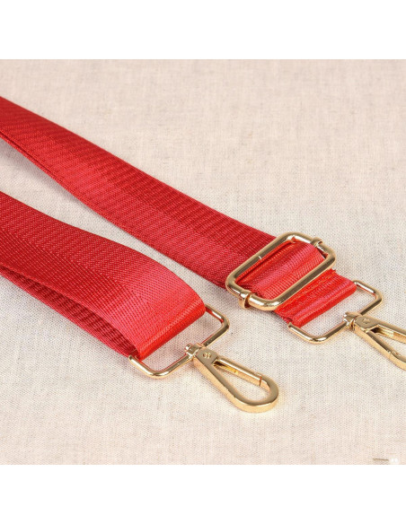 Tracolla con moschettoni - Rosso