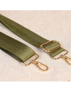 Tracolla con moschettoni - Oliva