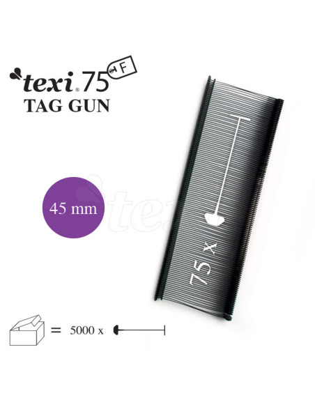 Set di 5000 graffette per pistola Texi Fine - Nero