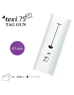 Set di 5000 graffette per pistola Texi Fine - Trasparente