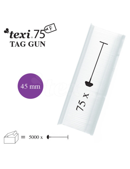 Set di 5000 graffette per pistola Texi Fine - Trasparente
