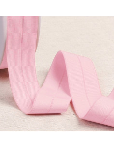 Nastro elastico pre-piegato gros grain largo 30 mm - Rosa