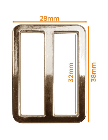 Fibbia passante metallo premium - Oro chiaro 32 mm