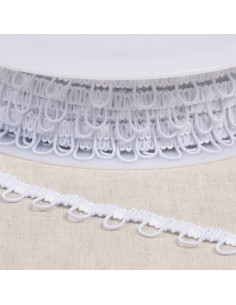 Galon con asola elastica - Bianco